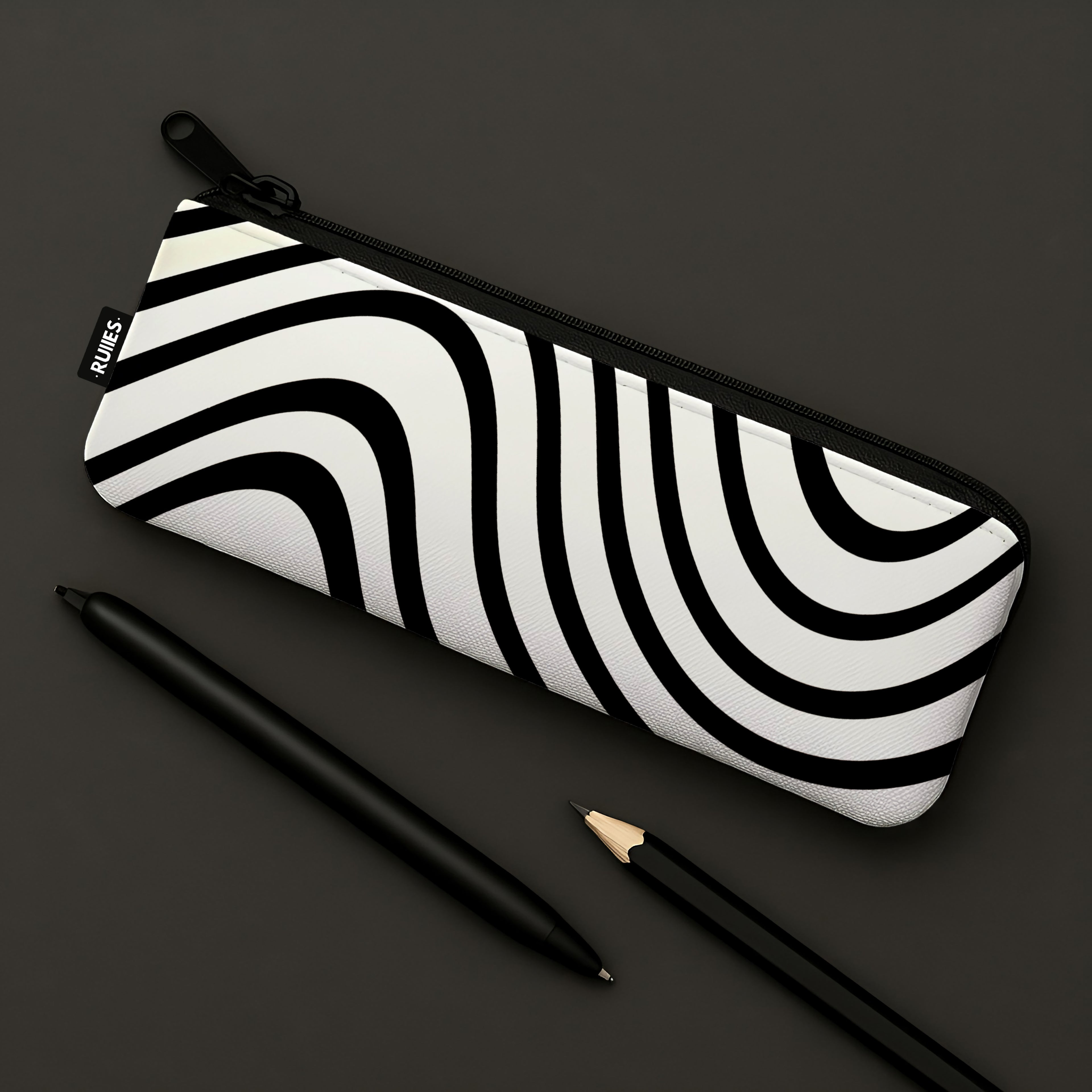 monochrome pencil case