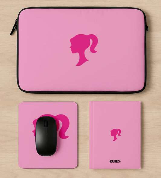 Barbie Bundle (laptop sleeve+mouse pad+notebook)