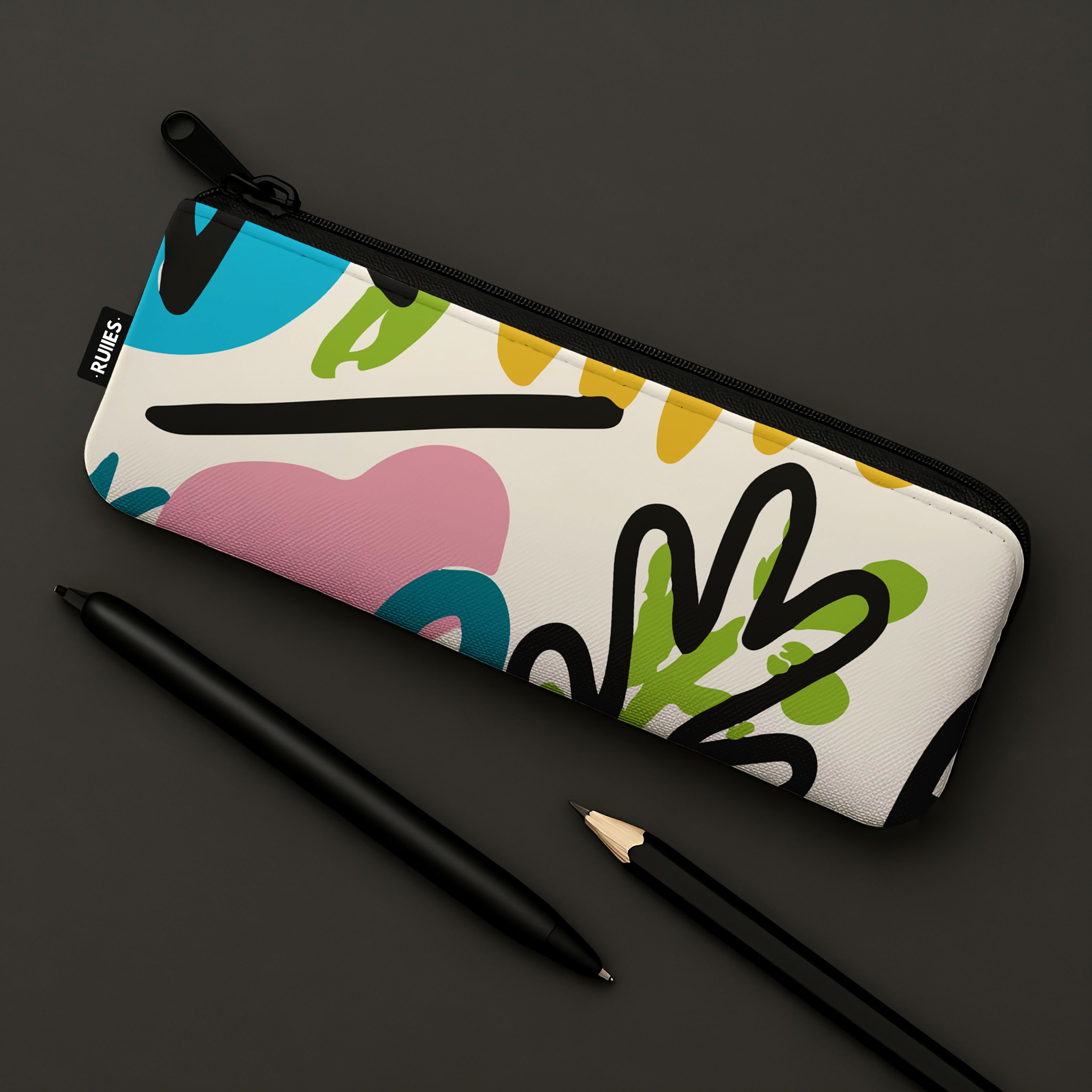Vibrant Strokes pencil case